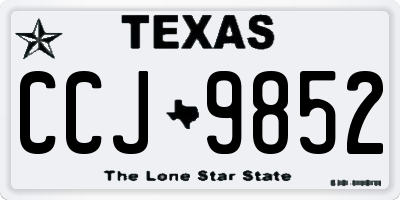 TX license plate CCJ9852