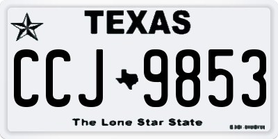 TX license plate CCJ9853