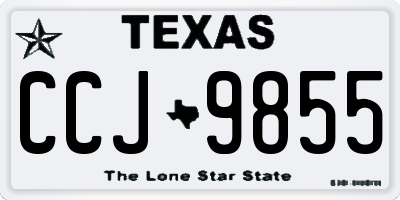 TX license plate CCJ9855