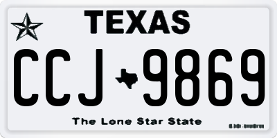 TX license plate CCJ9869