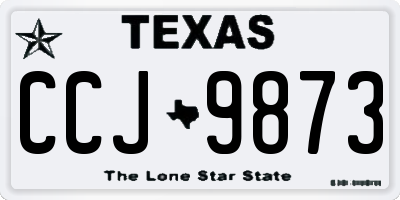 TX license plate CCJ9873