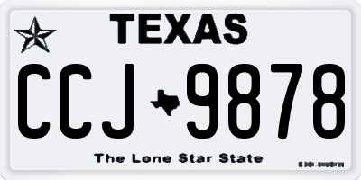 TX license plate CCJ9878
