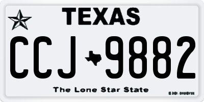TX license plate CCJ9882