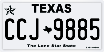 TX license plate CCJ9885
