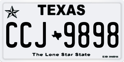 TX license plate CCJ9898