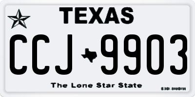 TX license plate CCJ9903
