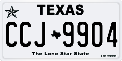 TX license plate CCJ9904