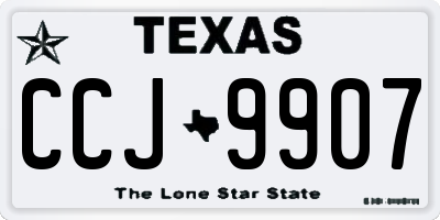 TX license plate CCJ9907