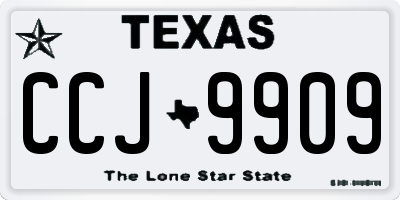 TX license plate CCJ9909