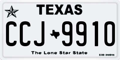 TX license plate CCJ9910