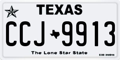 TX license plate CCJ9913