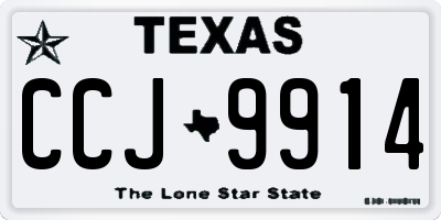TX license plate CCJ9914