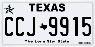 TX license plate CCJ9915
