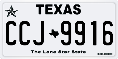 TX license plate CCJ9916