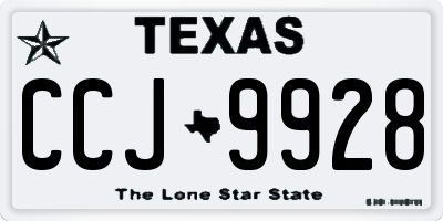 TX license plate CCJ9928