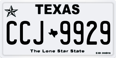 TX license plate CCJ9929