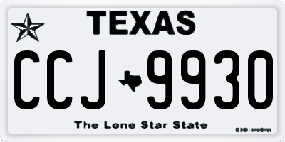 TX license plate CCJ9930
