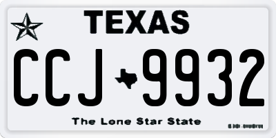 TX license plate CCJ9932