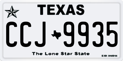 TX license plate CCJ9935