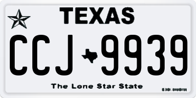 TX license plate CCJ9939