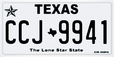 TX license plate CCJ9941