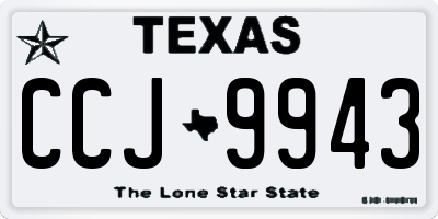 TX license plate CCJ9943