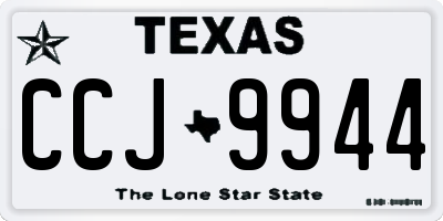 TX license plate CCJ9944