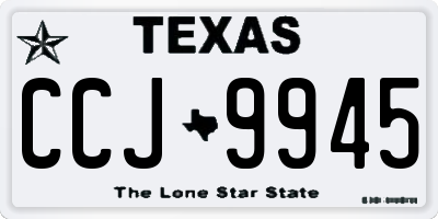 TX license plate CCJ9945