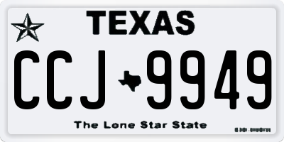 TX license plate CCJ9949