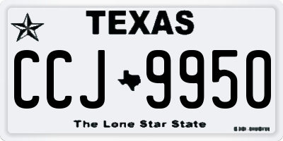 TX license plate CCJ9950