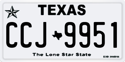 TX license plate CCJ9951