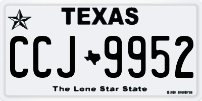 TX license plate CCJ9952