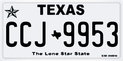 TX license plate CCJ9953