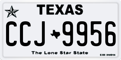 TX license plate CCJ9956