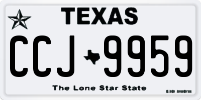 TX license plate CCJ9959
