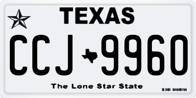 TX license plate CCJ9960