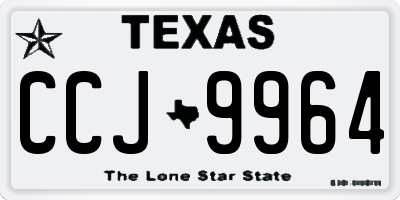 TX license plate CCJ9964