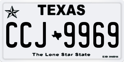 TX license plate CCJ9969