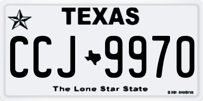 TX license plate CCJ9970