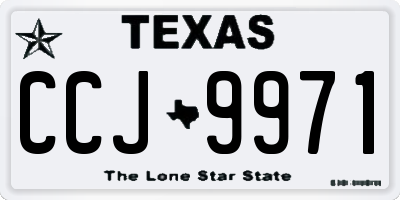 TX license plate CCJ9971