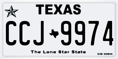 TX license plate CCJ9974
