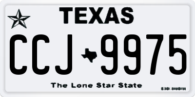 TX license plate CCJ9975