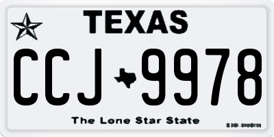 TX license plate CCJ9978