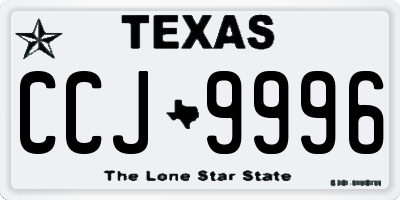 TX license plate CCJ9996