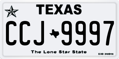 TX license plate CCJ9997