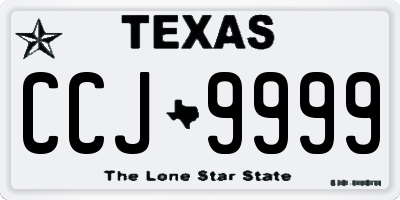 TX license plate CCJ9999