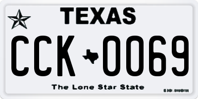 TX license plate CCK0069