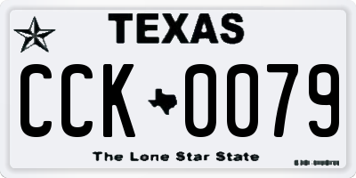 TX license plate CCK0079
