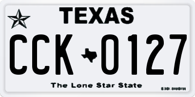 TX license plate CCK0127