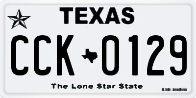 TX license plate CCK0129